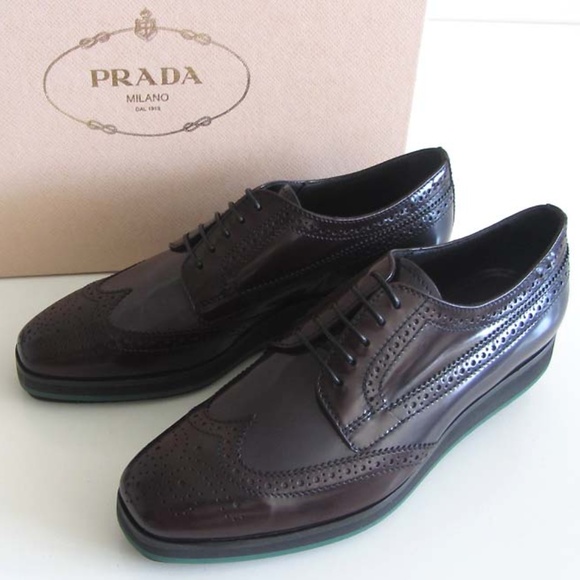 new PRADA brogue wing-tip platform oxfords 37 / 7 - Picture 1 of 8